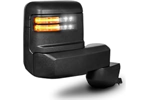 SIZIOM Towing Mirror for Chevy Silverado/GMC Sierra 2500HD 3500HD Passenger Side Mirror Year 2020 2021 2022 2023 2024 2025, Manual Telescoping & Folding, Right, No Camera, Textured Cover