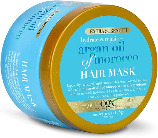 OGX Argan Oil of Morocco Hair Mask for Damaged Hair, Extra Strength, 168 g