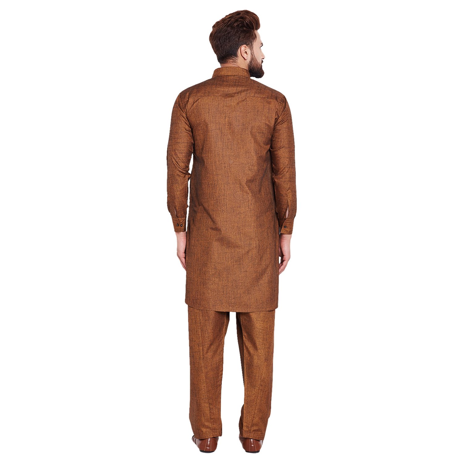 sojanya (since 1958) men's copper cooton blend pathani kurta salwar