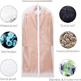Niviy Garment Bags 60x140cm 6 Pack Dustproof Waterproof Moth-Proof Black Side view 2