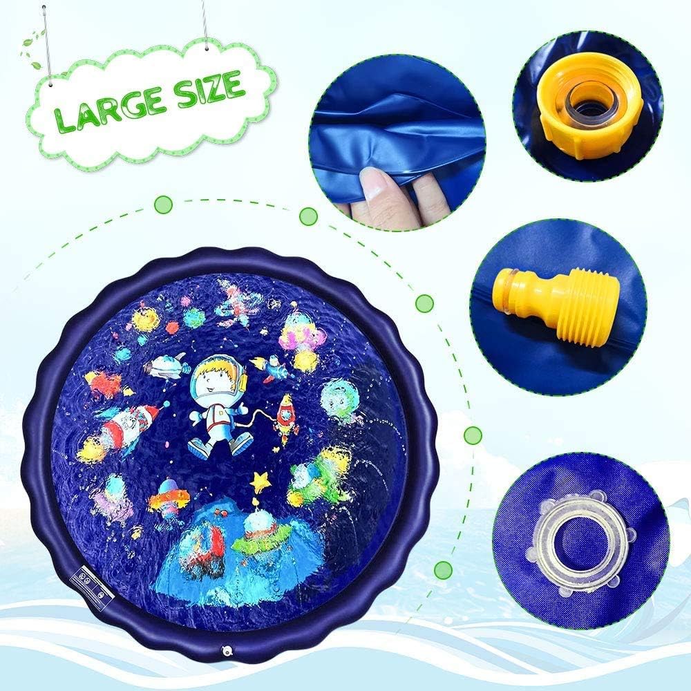 AUTOXEL Sprinkler for Kids, Toddler Splash Play Mat Outdoors Children’s Sprinkler Pool Babies Inflatable Water Play Pad Spray Water Toys Kiddie Pool for Boys and Girls: Toys & Games