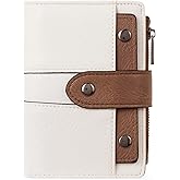 CLUCI Small Wallet for Women Leather Slim Womens Wallet Bifold Multi Card Holder Organizer Designer with Removable ID Window