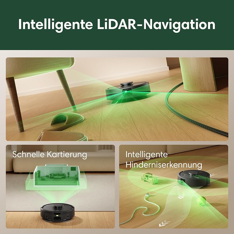 Roomba Mini Saugroboter mit Wischfunktion, AutoEmpty Basis, LiDAR
