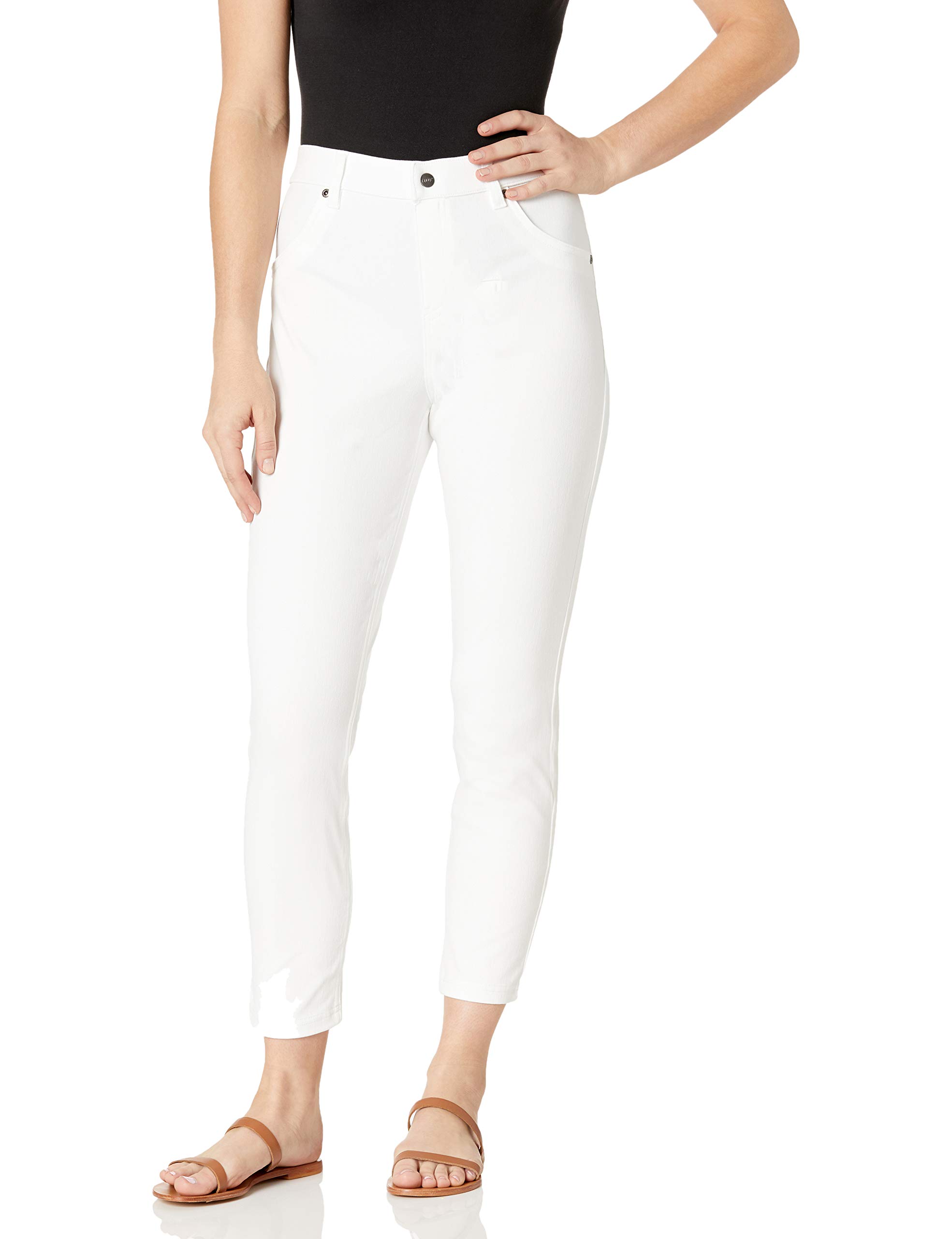 HUE womens Ultra Soft Denim High Waist Skimmer Legging Hosiery, White, 3X US