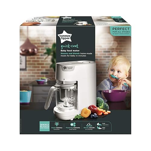 Tommee Tippee Quick-Cook Baby Food Maker, Blender and Steamer