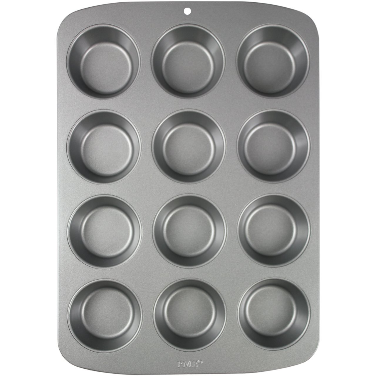 PME CSB110 Carbon Steel Non-Stick 12 Cup Muffin Pan , Grey