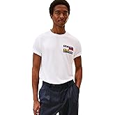Tommy Hilfiger Mens Short Sleeve Cotton Graphic T-Shirts with Printed Color Flag Logo