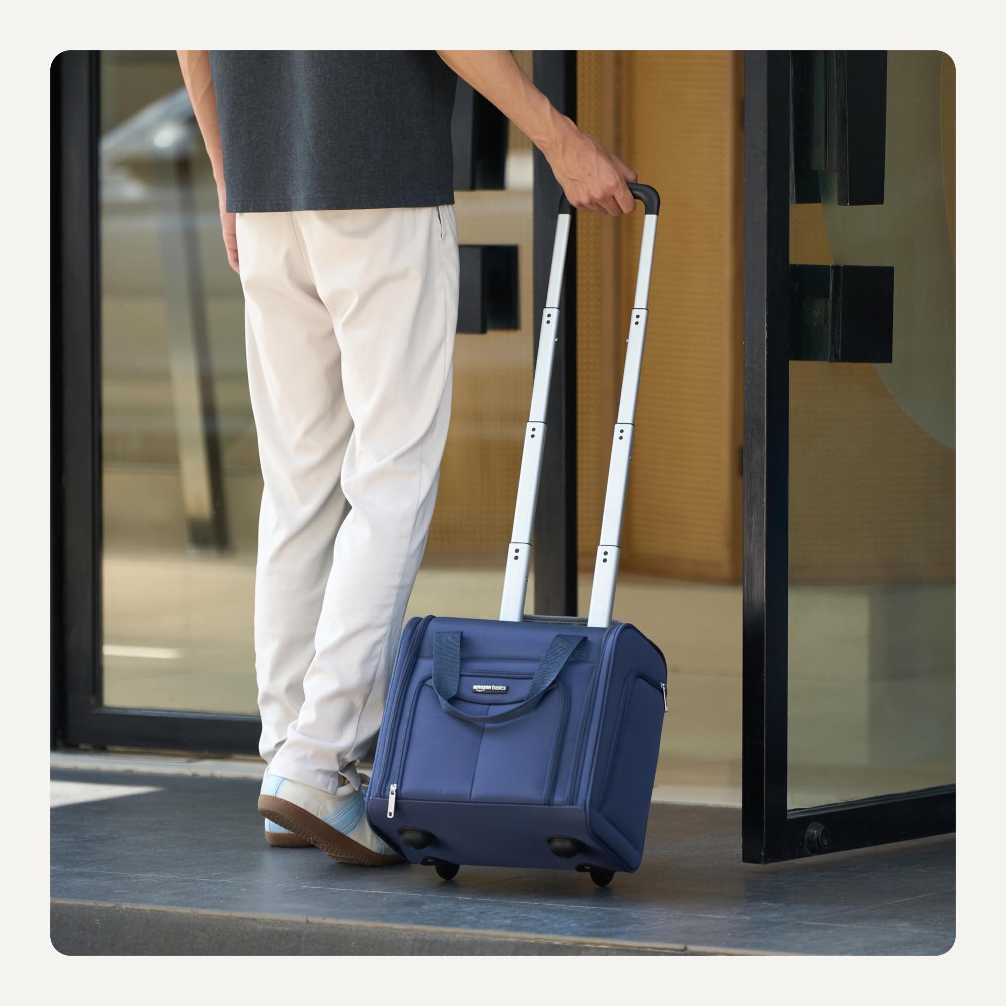 Amazon Basics Underseat Carry On Luggage with Wheels - 14