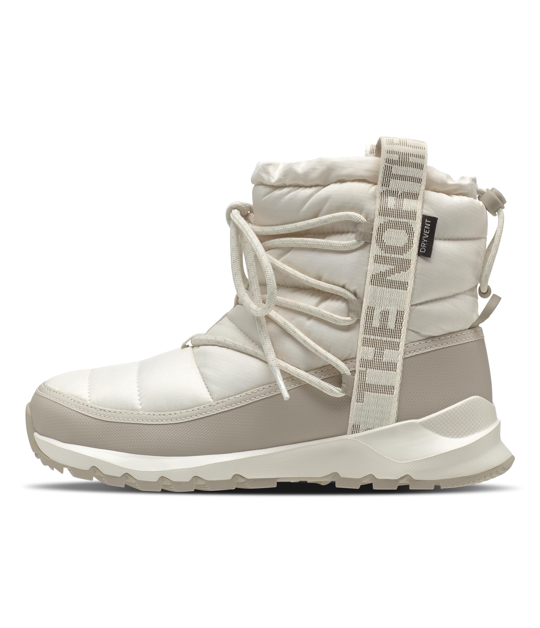 The North Face Women's ThermoBall Lace Up Waterproof Boot | Insulated Winter Boot, Durable Rubber Outsole, Gardenia White/Silver Grey, 11 Image