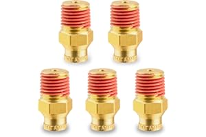 ANRIWT 1/4" DOT Air Fittings,DOT Brass Push to Connect Fitting, Air Brake Line Fittings Connector - Male Straight 1/4" Tube OD x 1/4" NPT for Trucks Trailers Use and Air System (5PCS)