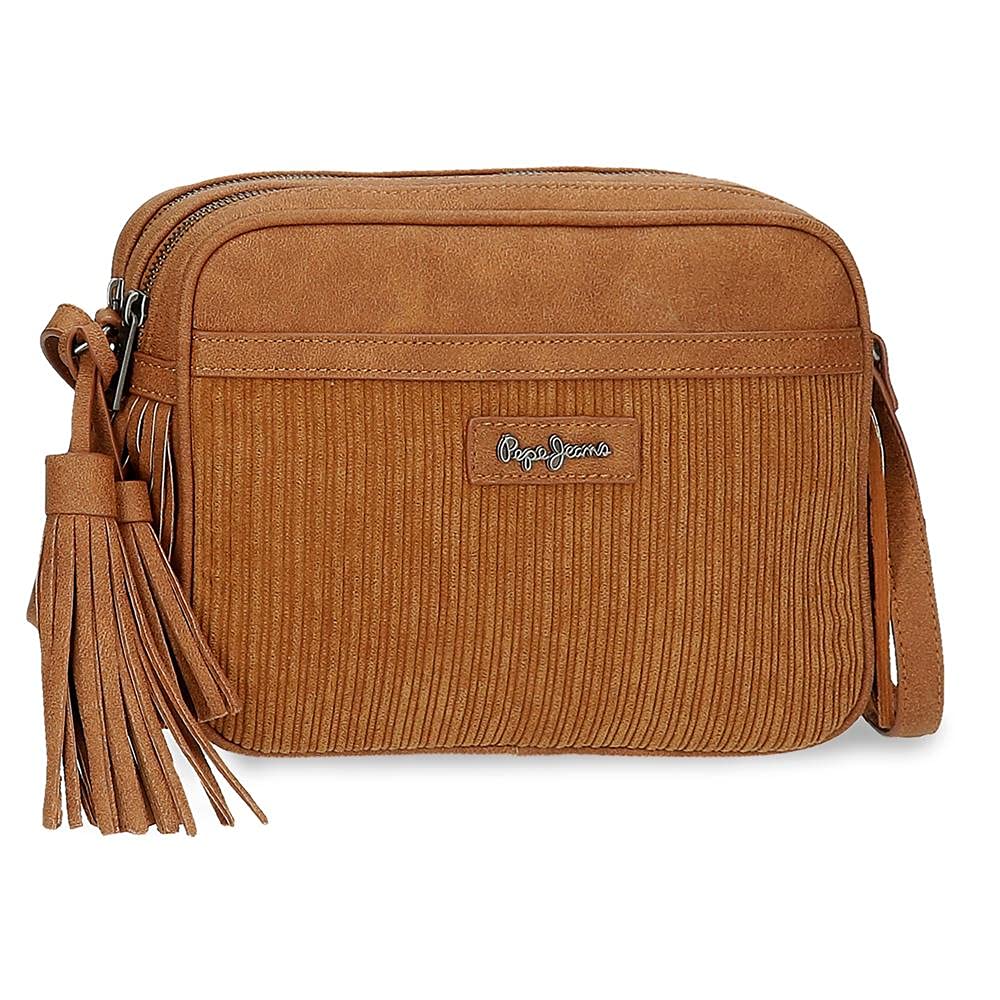 Pepe Jeans Bandolera 2 C. Pjl Cote, Women’s Cote Luggage- Messenger Bag, Brown, Talla única -