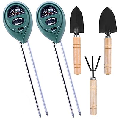 Longruner 2 Packs 3-in-1 Soil Moisture Light and PH acidity Tester Plant Tester Indoor Outdoor Soil Moisture Sensor Meter Plant Care Hygrometer Water Monitor for Garden Farm Lawn (No Battery needed)