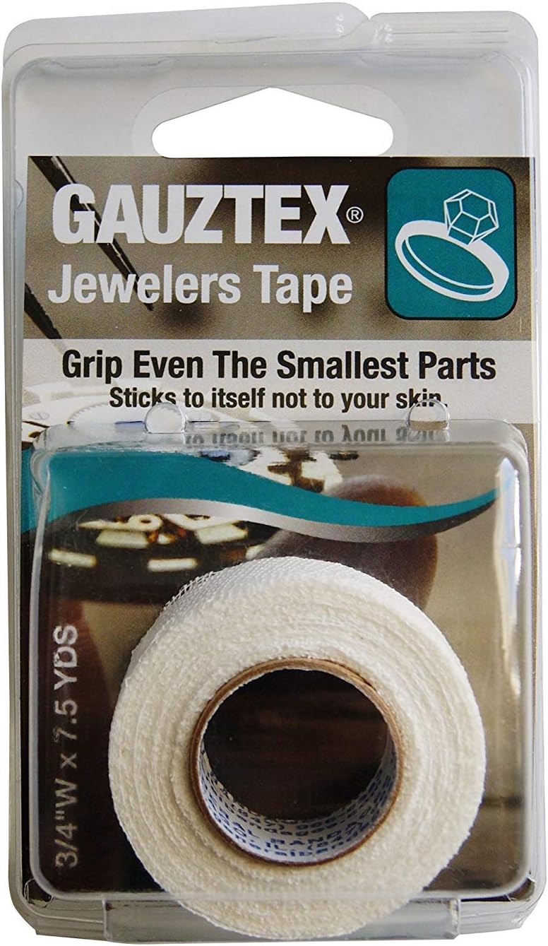 Guard-Tex White ¾ Jeweler's Self-Adhering Finger Tape for Grip Improvement, Cohesive Tape for Blister Protection, Fingerprint Blocking, Finger Bandage Wrap & Sweatproof Non-Slip 1 Roll x 7 ½ yds