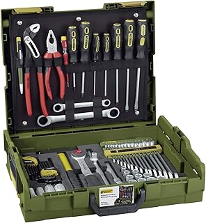 PROXXON Handwerker-Universal-Werkzeugkoffer, L-BOXX-System L 102, 69-teiliges Werkzeug-Set, Mit Hammer, Knipex-Zangen, Ratsche und Steckschlüsseleinsätze, 23660