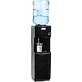 Igloo Top Loading Hot and Cold Water Dispenser - Water Cooler for 5 Gallon Bottles and 3 Gallon Bottles - Includes Child Safety Lock - Water Machine Perfect for Home, Office, & More - Black