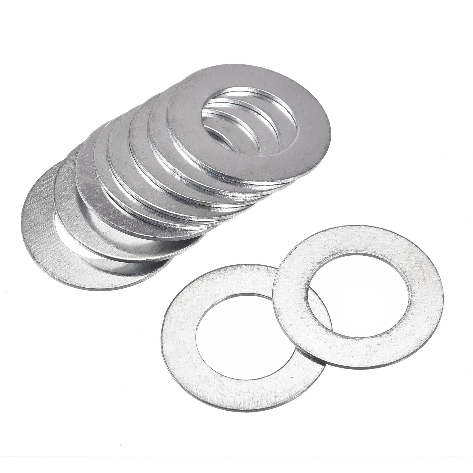 sourcing map 37mm x 21mm x 1.5mm Carbon Steel Flat Washer for Screw Bolt 40Pcs