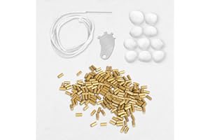 Morisk 200pcs Flint & Wick Replacement Parts, Universal Lighter Accessories Repair Kit for Fluid Lighter (Flint Stone, 40 Inches Lighter Wick with Metal Guide Needle, 10 Pices Cotton, A Screw Tool)