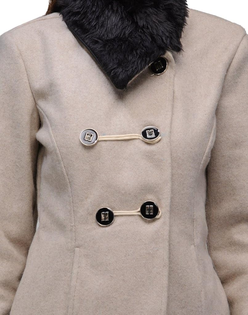 natty india cream wool blend and feather women's western wear jacket