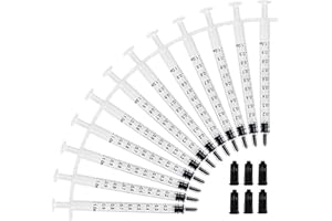 DEPEPE 120pcs 1ml Luer Slip Tip Syringe with Caps, Without Needle, for Pet Feeding and Industrial Use