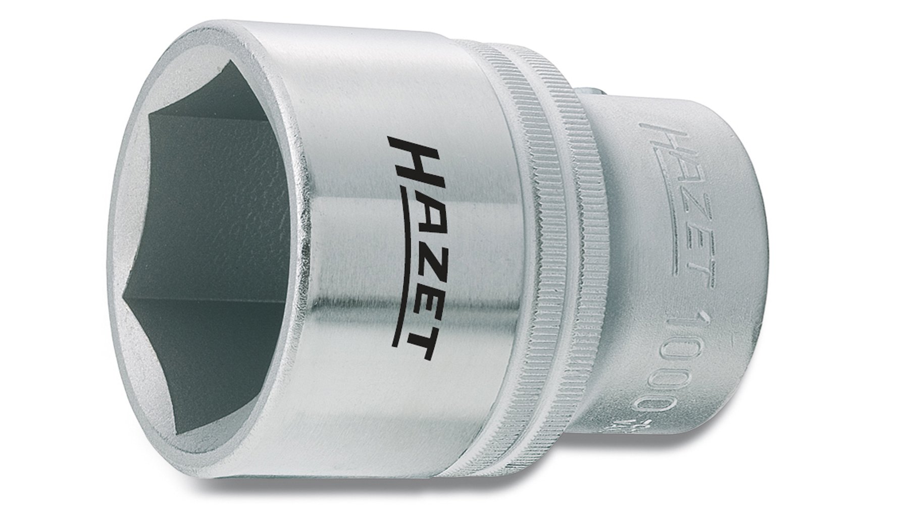 HAZET 1000-30 55 mm 6-Point Hexagon Profile Socket - Chrome-Plated/Polished
