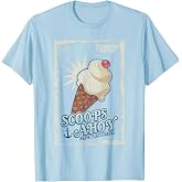 Stranger Things Scoops Ahoy Ice Cream Cone Vintage Poster T-Shirt