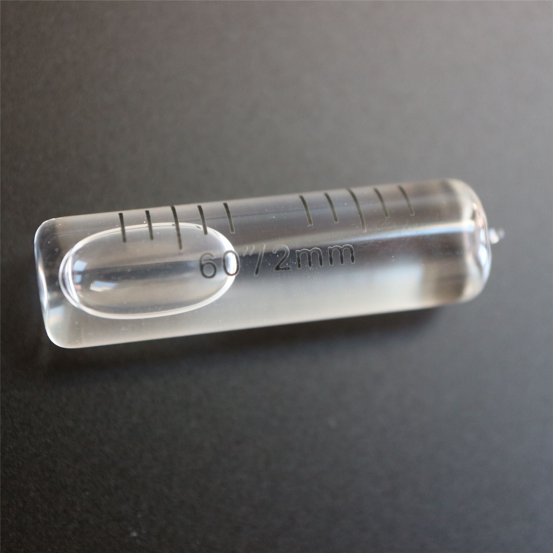 Replacement Level Glass Vial, Spirit Bubble Level, with Nib, Accurate, 35mm x 10mm - Transparent Clear