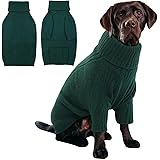 IECOii XXL Dog Sweater,Knit Big Dog Sweater Christmas,Pet Turtleneck Doggy Sweatshirt for Extra Large Dogs boy Girl,Large Siz