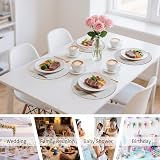 MI CASA Round Placemats and Coasters Set of 6 Grey Braided Woven view 3