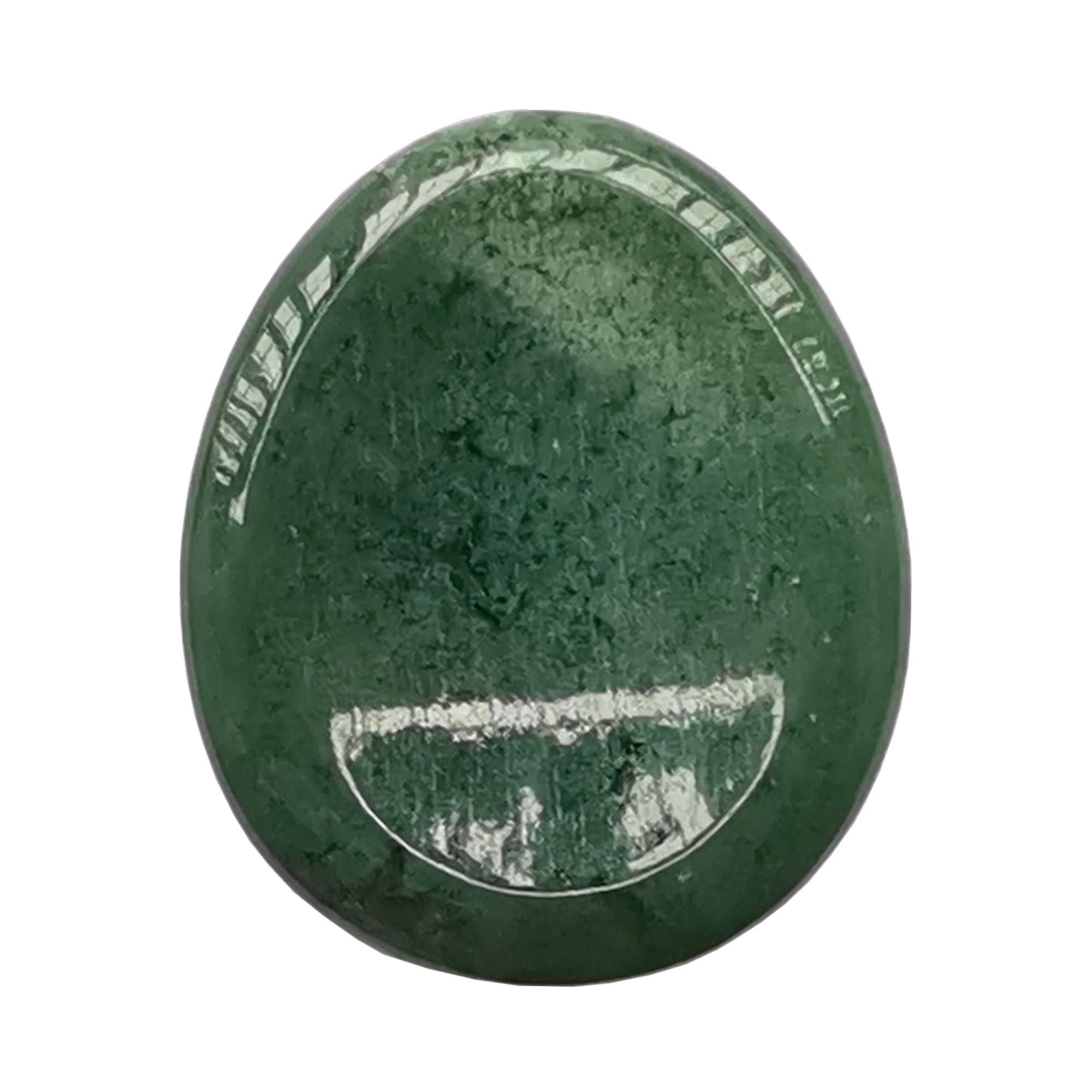 Manekieko Natural Moss Agate Water Drop Chakra Thumb Worry Stone,Stress Relax Healing Reiki Crystal Pocket Palm Stones