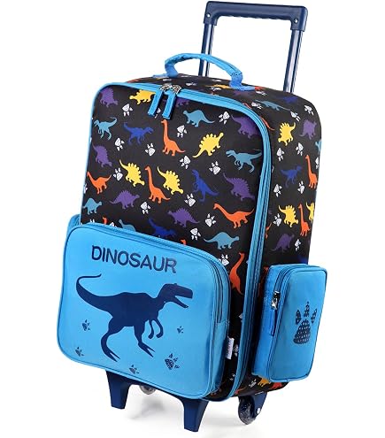 Amazon.com | Stephen Joseph Kids' Rolling Carry-On Luggage, Dino
