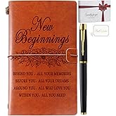 New Beginning Gifts for Women, Leather journal Notebook Divorce Gifts for Women Break Up Gifts for Women, Farewell Gifts Going Away Gifts Leaving Job Gifts New Job Gifts for Friends and Coworkers