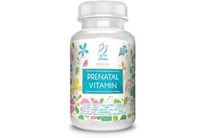 ACTIF Organic Prenatal Vitamin with 25+ Organic Vitamins, 100% Natural, DHA, EPA, Omega 3, and Organic Herbal Blend - Non-GMO, 90 Count