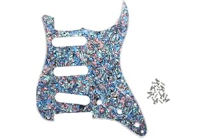 ROZILO Abalone Pearl SSS 11 Holes Strat Electric Guitar Pickguard Scratch Plate For USA/Mexico Stratocaster Modern Style Guitar Parts