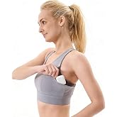 Sports Bra for Women with 3 Pockets, Racerback High Impact Padded Running Bra, Marathon Runner Crop Top, Yoga Pilates Bra
