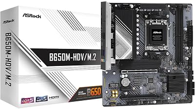 ASRock B650M-HDV M.2 AMD B650 AM5 Micro ATX DDR5 2.5G LAN PCIe 4.0 Motherboard