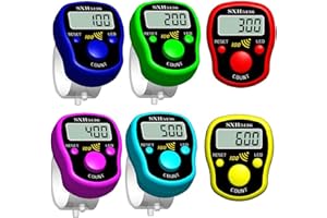 2 Digital Finger Counter Finger Row Counter LCD Display Finger Hand Tally Counter with LED Light Resettable Finger Counters f