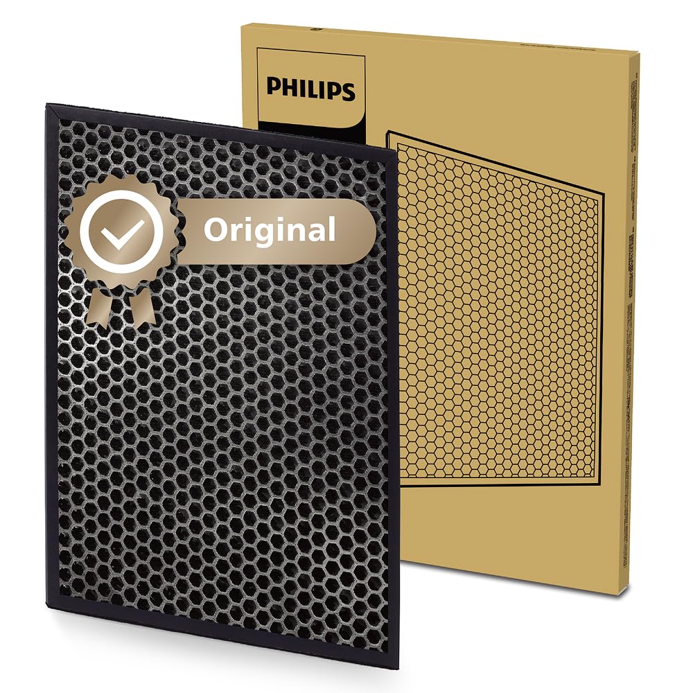 Philips Original Replacement Filter for 2-in-1 Purifier&Humidifier 1000i and 2000i Series AC1214/AC1215, AC1217, AC2721/AC2726/AC2729, Active Carbon, 12 Months, Black/White (FY1413/30)