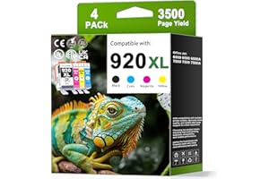920XL High Yield Ink Cartridges Replacement for HP 920 XL 920 Ink Cartridges for Office Jet 6000 6500 6500A 7000 7500 7500A P