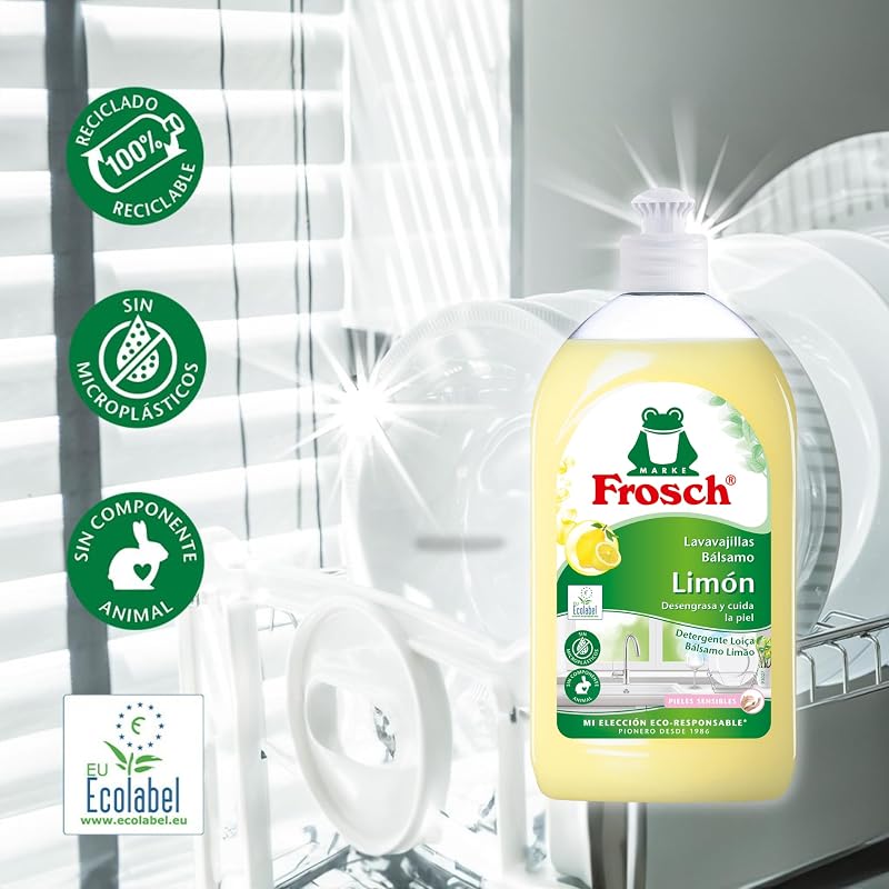 Lavavajillas Ecológico a Mano Líquido Bálsamo Limón - 8x500ml