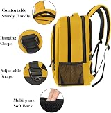 MATEIN Travel Laptop Backpack 15.6 inch Anti Theft Water Resistant Yellow view 2