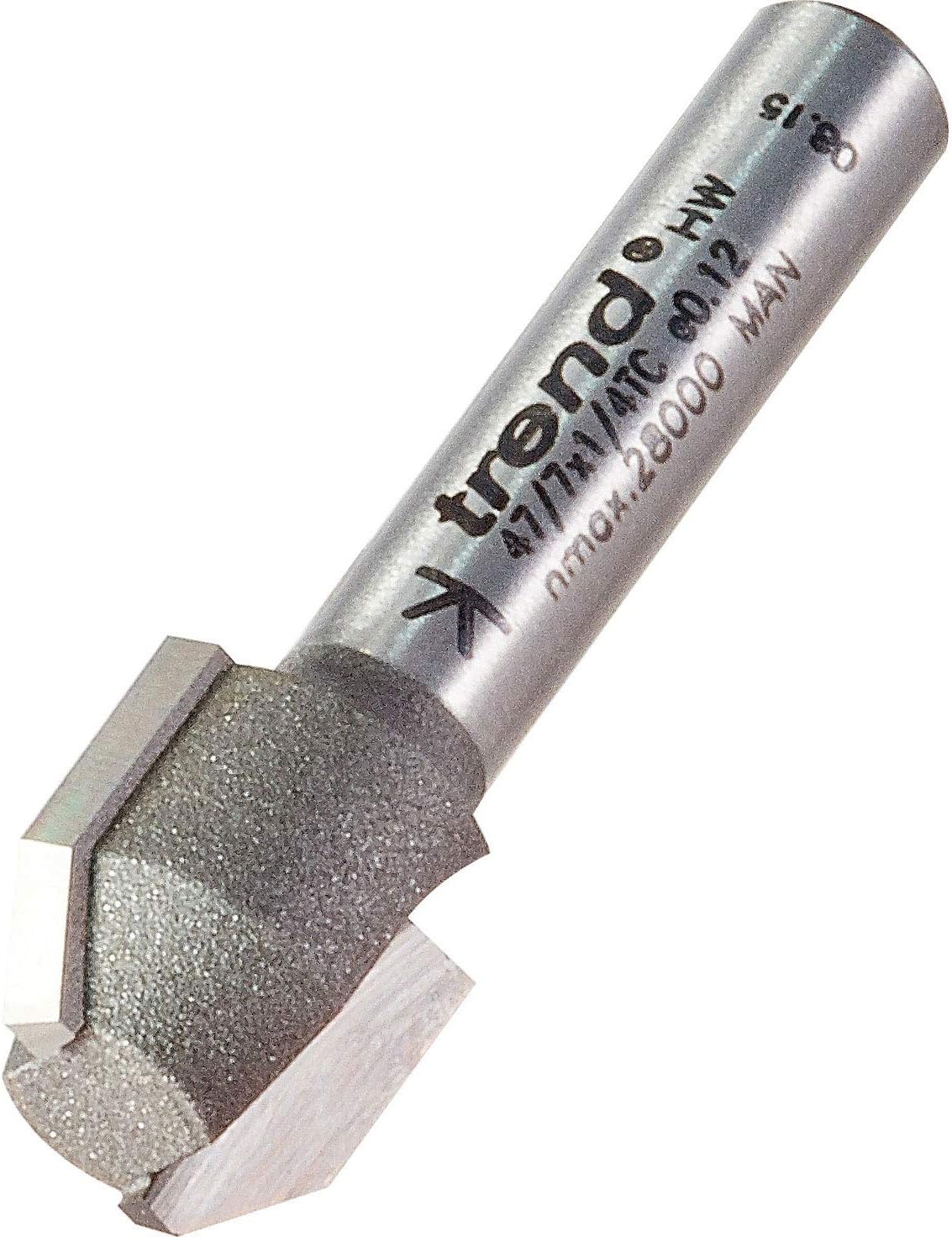 Trend Professional Combi Trimmer Router Cutter, 60-Degree, 1/4 Inch Shank, 12.7mm Cut Diameter & 9mm Cut Length
