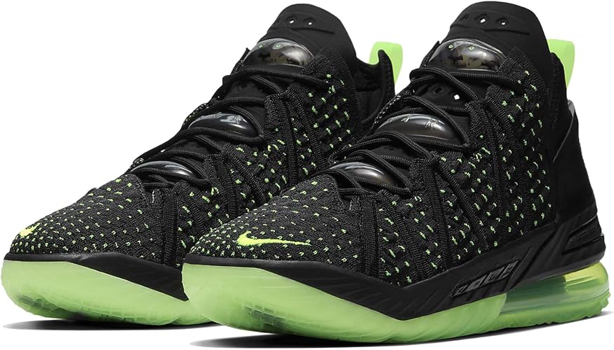 Amazon ナイキ レブロン 18 Lebron 18 ブラック ブラック エレクトリックグリーン Cq92 005 日本国内正規品 スニーカー