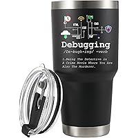 Debugging Definition Computer Programmer Student Teacher Geek Coder Friend Coding Programming IT Vacuum Insulated Tumbler Ner