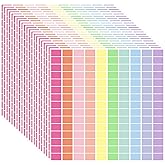 Sabary 20 Sheets Colorful Coding Labels Rectangle Colored Stickers Assorted Removable Stickers for Classrooms Offices Labeling Marking (Bright Color,0.5 x 0.75 Inch)