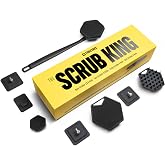 TOOLETRIES The Scrub King Silicone Shower Set - Charcoal | Complete silicone shower set with back, body, face &amp; scalp scrubbers, hooks and storage holder.