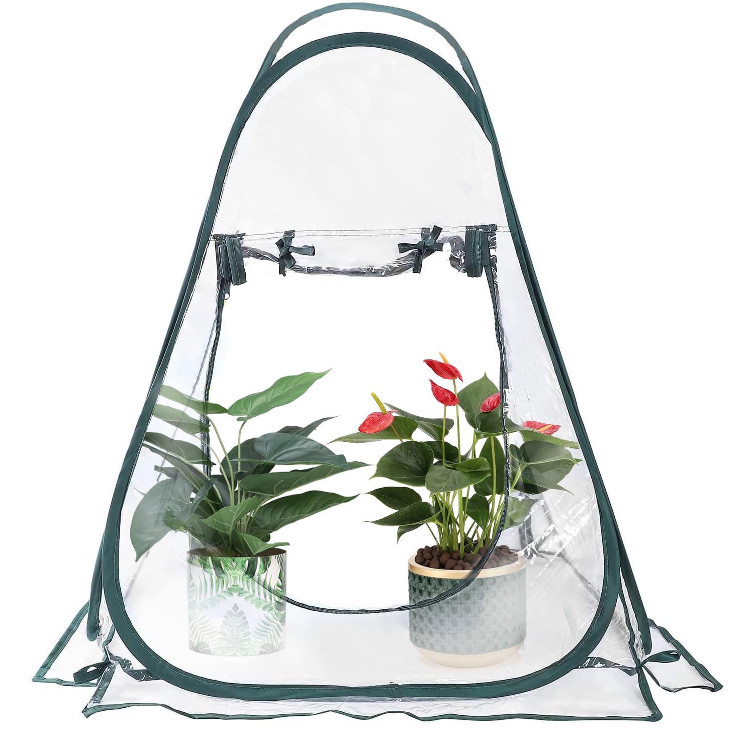 Plant Greenhouse Tent,Ompinda PVC Transparent Portable Mini Pop up Greenhouse Cover Gardening Flower Cold Frost Tent for Outdoor Gardening Plants