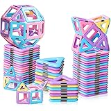 Magnetic Tiles Toys for 3 4 5 6 7 8+ Year Old Boys Girls Upgrade Macaron Castle Magnetic Blocks Building Set for…