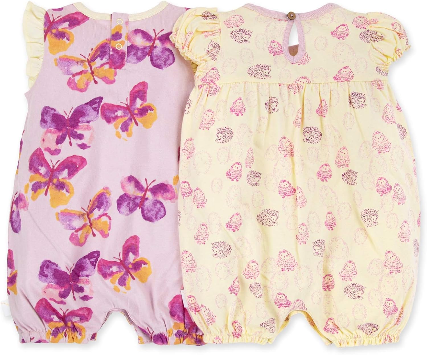 Rompers 100 Organic Cotton Set Of 2 Bubbles One Piece Jumpsuits Burts Bees Baby Baby Girls Rompers Baby