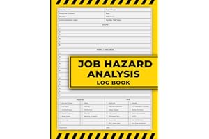 Job Hazard Analysis Logbook: Construction Site Safety Analysis Forms | 120 Pages.