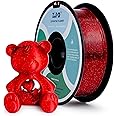 ZIRO Glitter PLA Filament 1.75mm, Semi-Transparent PLA Base, 3D Printer Filament Shiny Sparkle Material with Glitter, Twinkle